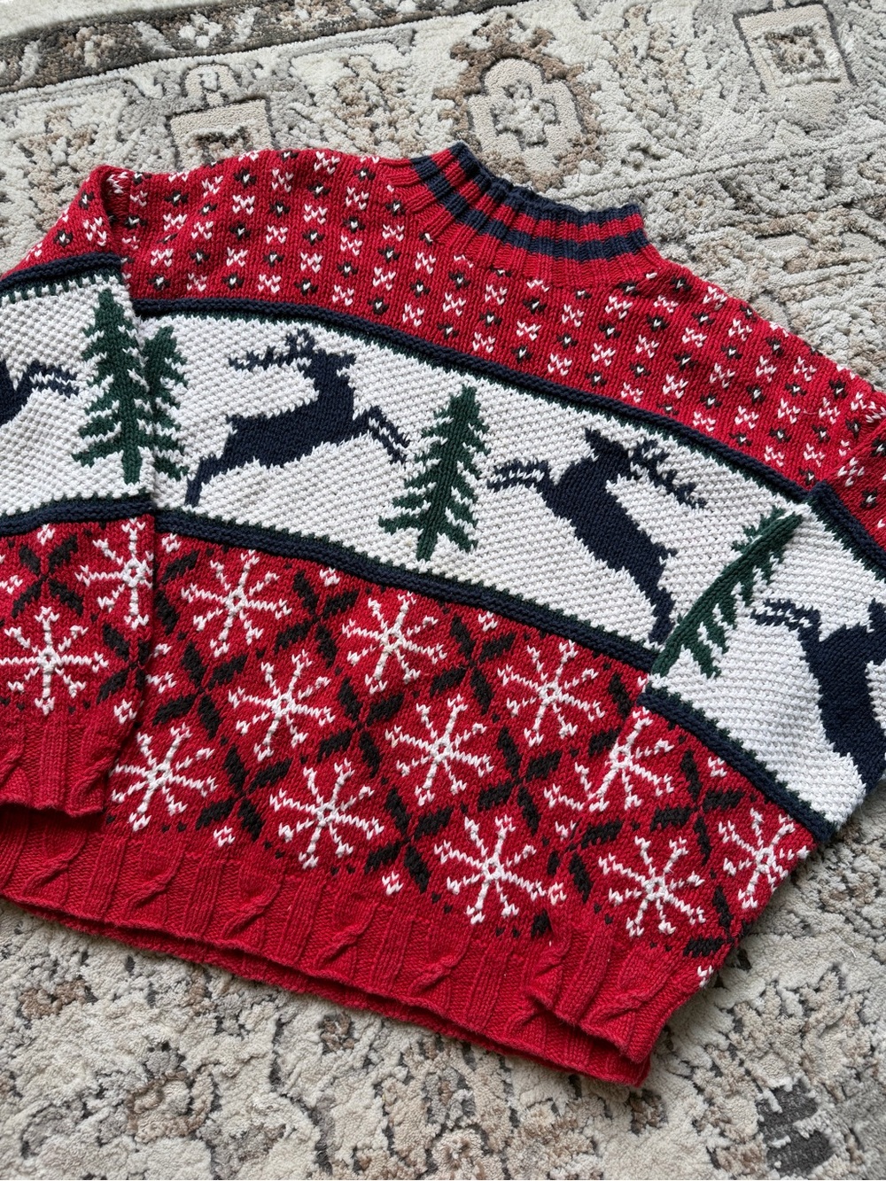Hand knit Metropolitan Christmas Sweater